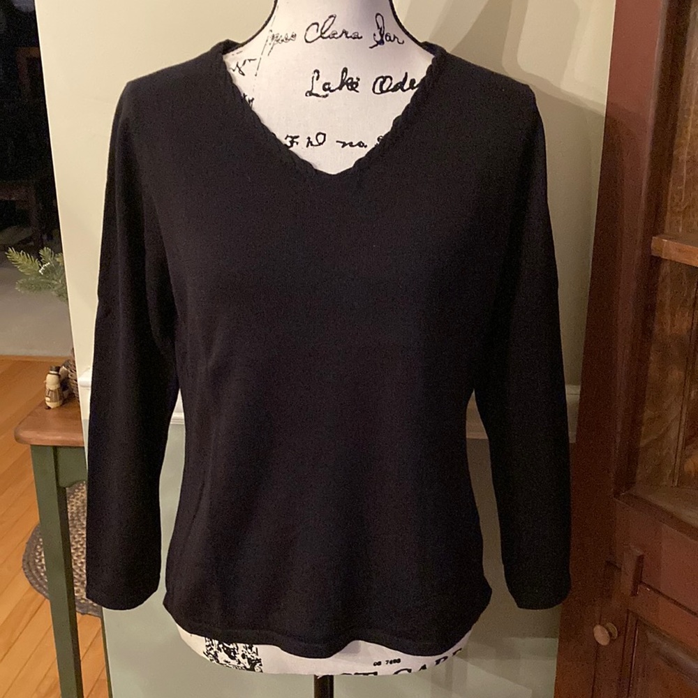 J.Jill black v-neck sweater